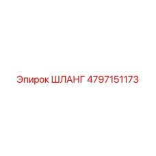 4797151173 ШЛАНГ Эпирок