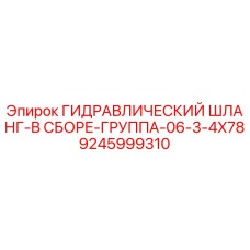 9245999310 - ГИДРАВЛИЧЕСКИЙ ШЛАНГ-В СБОРЕ-ГРУППА-06-3-4X78 - Epiroc