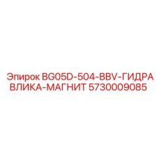5730009085 BG05D-504-BBV-ГИДРАВЛИКА-МАГНИТ Epiroc