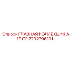 2202796101 ГЛАВНАЯ КОЛЛЕКЦИЯ A19 CE Эпирок