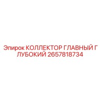 2657818734 КОЛЛЕКТОР ГЛАВНЫЙ ГЛУБОКИЙ (Epiroc)