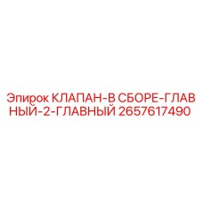2657617490 КЛАПАН-В СБОРЕ-ГЛАВНЫЙ-2-ГЛАВНЫЙ Epiroc