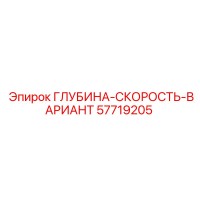 57719205 ГЛУБИНА-СКОРОСТЬ-ВАРИАНТ Epiroc