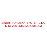 2236206093 ГОЛОВКА-БУСТЕР-СТАЛЬ-М-276-43Б Epiroc