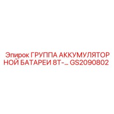 GS2090802 ГРУППА АККУМУЛЯТОРНОЙ БАТАРЕИ 8Т- (Epiroc)
