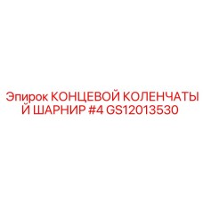 GS12013530 КОНЦЕВОЙ КОЛЕНЧАТЫЙ ШАРНИР #4 Epiroc