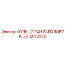 GS12013872 КОЛЬЦО EXH ЗАГОЛОВОК Epiroc