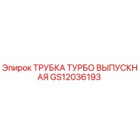 GS12036193 ТРУБКА ТУРБО ВЫПУСКНАЯ Epiroc