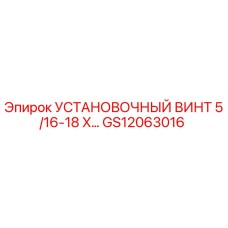 GS12063016 УСТАНОВОЧНЫЙ ВИНТ 5/16-18 X… Epiroc