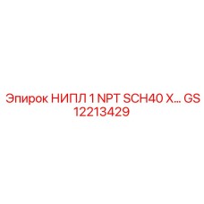 GS12213429 НИПЛ 1 NPT SCH40 X Epiroc