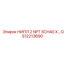 НИПЛ 2 NPT SCH40 X (GS12213690) Epiroc