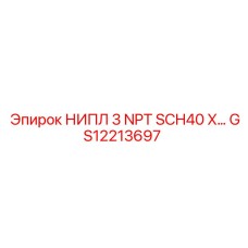 GS12213697 НИПЛ 3 NPT SCH40 X… Epiroc