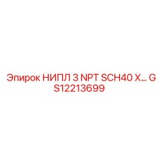 GS12213699 НИПЛ 3 NPT SCH40 X… Epiroc