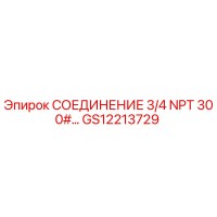 GS12213729 СОЕДИНЕНИЕ 3/4 NPT 300# Epiroc