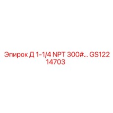 GS12214703 Д 1-1/4 NPT 300# Epiroc