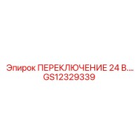 GS12329339 ПЕРЕКЛЮЧЕНИЕ 24 В Epiroc