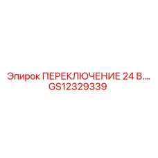 GS12329339 ПЕРЕКЛЮЧЕНИЕ 24 В Epiroc