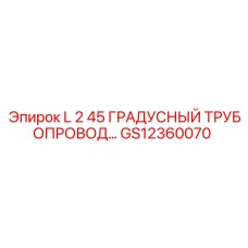 GS12360070 L 2 45 ГРАДУСНЫЙ ТРУБОПРОВОД… Epiroc
