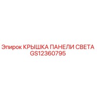 GS12360795 КРЫШКА ПАНЕЛИ СВЕТА Epiroc
