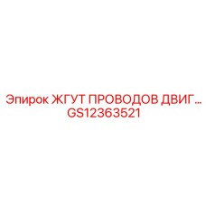 GS12363521 ЖГУТ ПРОВОДОВ ДВИГ Epiroc