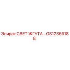 GS12365188 СВЕТ ЖГУТА Epiroc