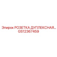 GS12367459 РОЗЕТКА ДУПЛЕКСНАЯ Epiroc