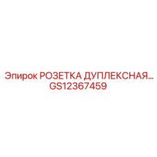 GS12367459 РОЗЕТКА ДУПЛЕКСНАЯ Epiroc