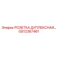 GS12367461 РОЗЕТКА ДУПЛЕКСНАЯ Epiroc