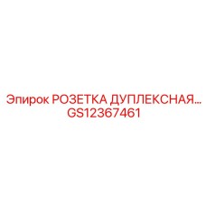 GS12367461 РОЗЕТКА ДУПЛЕКСНАЯ Epiroc