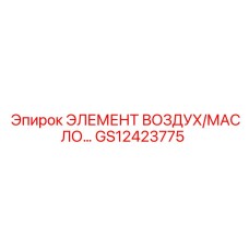 GS12423775 ЭЛЕМЕНТ ВОЗДУХ/МАСЛЯНОГО СЕПАРАТОРА Epiroc