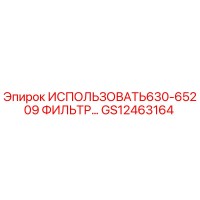 GS12463164 ИСПОЛЬЗОВАТЬ630-65209 ФИЛЬТР Epiroc