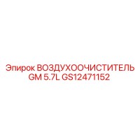 GS12471152 ВОЗДУХООЧИСТИТЕЛЬ GM 5.7L Epiroc