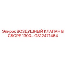 GS12471464 ВОЗДУШНЫЙ КЛАПАН В СБОРЕ 1300 Epiroc