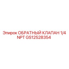 GS12528354 ОБРАТНЫЙ КЛАПАН 1/4 NPT Epiroc