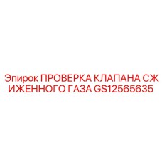 Изображение Проверки Клапана Сжиженного Газа GS12565635 Epiroc для диагностики
