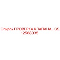 GS12568035 ПРОВЕРКА КЛАПАНА Epiroc