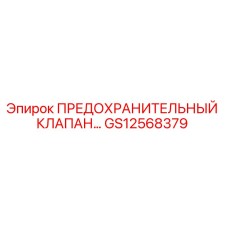 Оригинальный предохранительный клапан GS12568379 производителя Epiroc