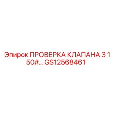GS12568461 ПРОВЕРКА КЛАПАНА 3 150# - Epiroc