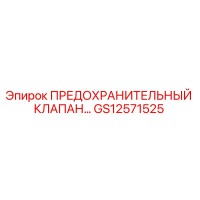 GS12571525 ПРЕДОХРАНИТЕЛЬНЫЙ КЛАПАН | Epiroc