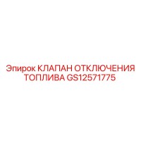 GS12571775 КЛАПАН ОТКЛЮЧЕНИЯ ТОПЛИВА | Epiroc