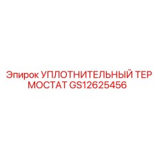 GS12625456 УПЛОТНИТЕЛЬНЫЙ ТЕРМОСТАТ | Epiroc