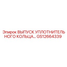 GS12664339 ВЫПУСК УПЛОТНИТЕЛЬНОГО КОЛЬЦА Epiroc
