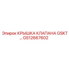 GS12667602 КРЫШКА КЛАПАНА GSKT Epiroc
