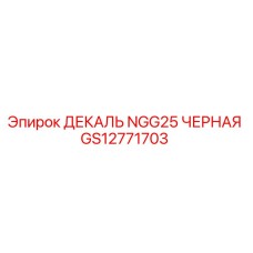 GS12771703 ДЕКАЛЬ NGG25 ЧЕРНАЯ Epiroc