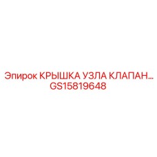 GS15819648 Крышка узла клапана Epiroc