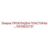 GS15822731 ПРОКЛАДКА ПЛАСТИНЫ Epiroc