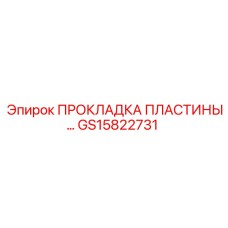 GS15822731 ПРОКЛАДКА ПЛАСТИНЫ Epiroc