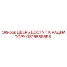 GS15836853 ДВЕРЬ ДОСТУП К РАДИАТОРУ Epiroc