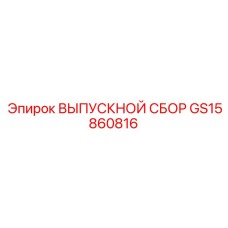 GS15860816 ВЫПУСКНОЙ СБОР Epiroc