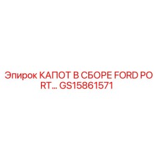 GS15861571 КАПОТ В СБОРЕ FORD PORT Epiroc